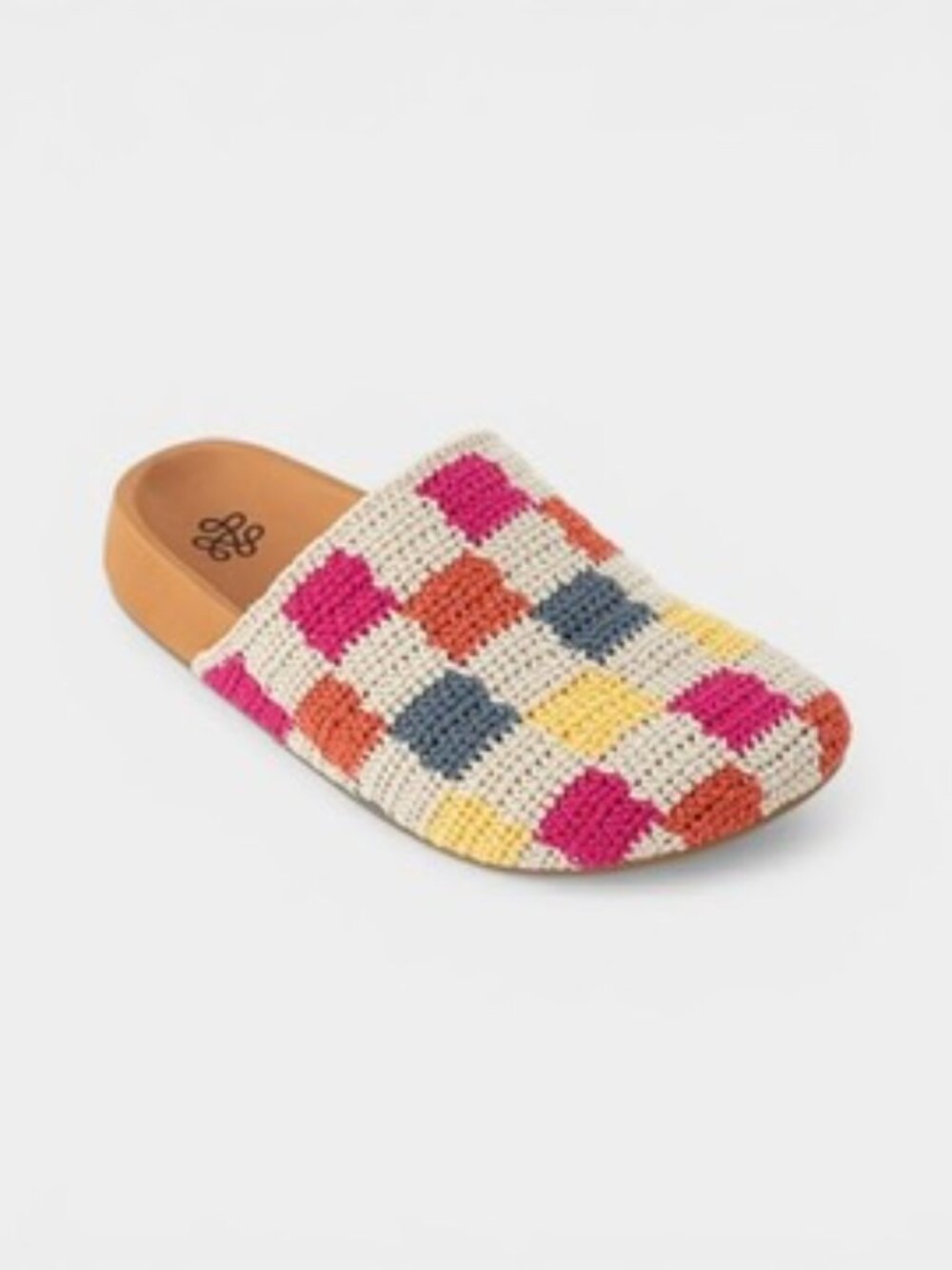 The SAK Women's Embroided BOLINAS CLOG White Multi-Check Size 9 NEW IN BOX - Picture 2 of 3